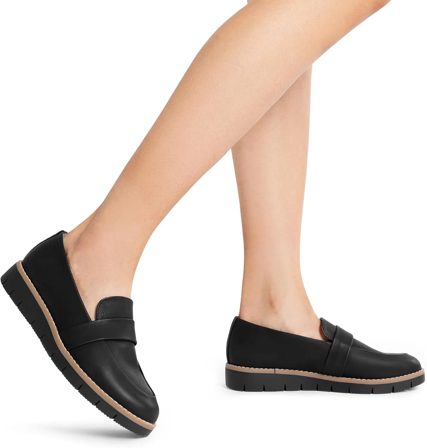 DREAM PAIRS Women's Loafers, Slip-On Business Casual Work Shoes
