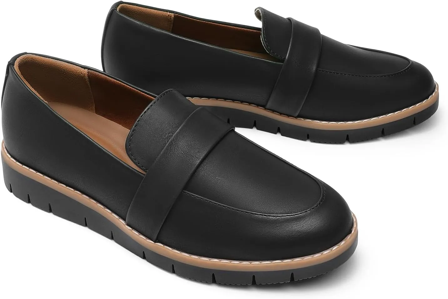 DREAM PAIRS Women's Loafers, Slip-On Business Casual Work Shoes