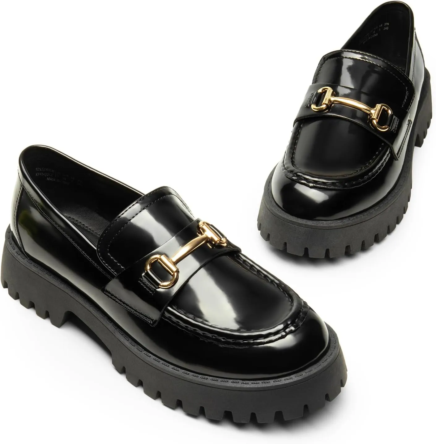 DREAM PAIRS Womens Loafers, Slip-On Platform Chunky Heel Penny Loafers for Women, Comfortable Womens Business Casual Shoes