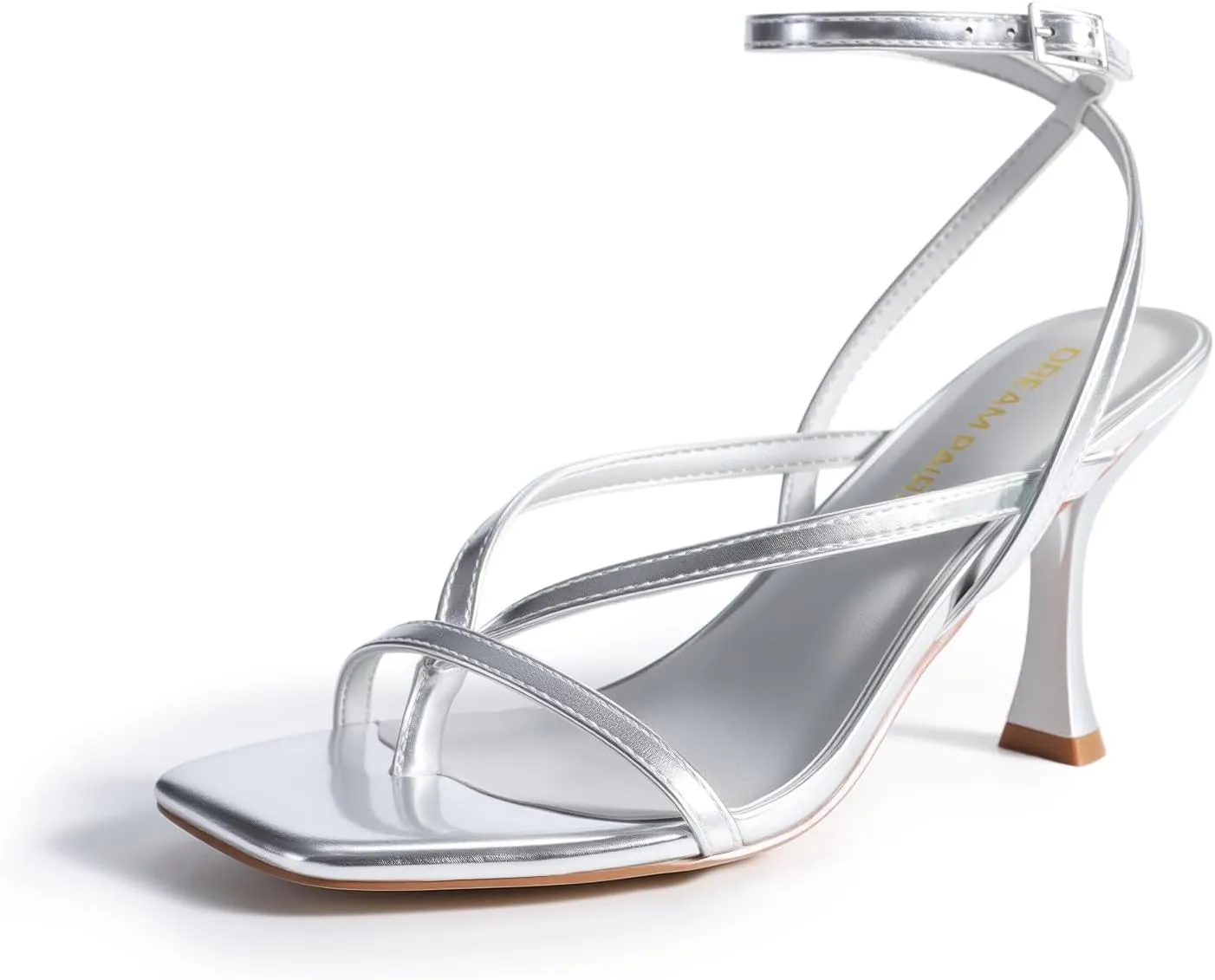 DREAM PAIRS Women's Low Kitten Heels Strappy Design with Lace Up Open Square Toe Thong Ankle Strap Shoes Fashionable Sexy Sylvestra Heeled Sandals for Dressy Occasions
