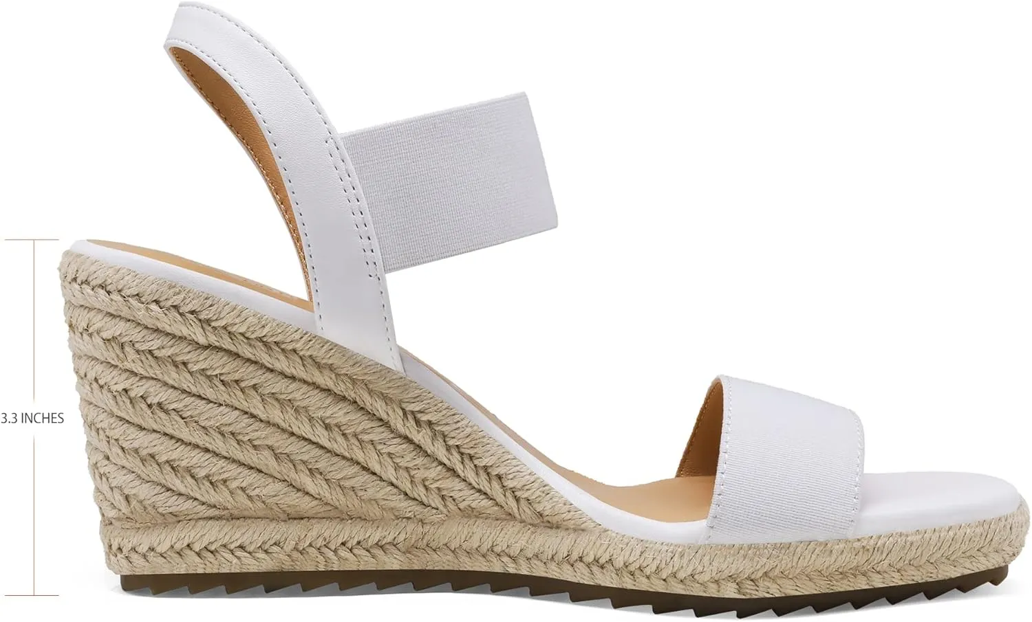 DREAM PAIRS Womens Open Toe Espadrilles Dressy Platform Sandals Slip on Elastic Ankle Strap Wedges Sandals