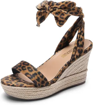 DREAM PAIRS Womens Open Toe Espadrilles Wedges Tie Lace Up Cute Ankle Strap Platform Sandals Dressy Shoes