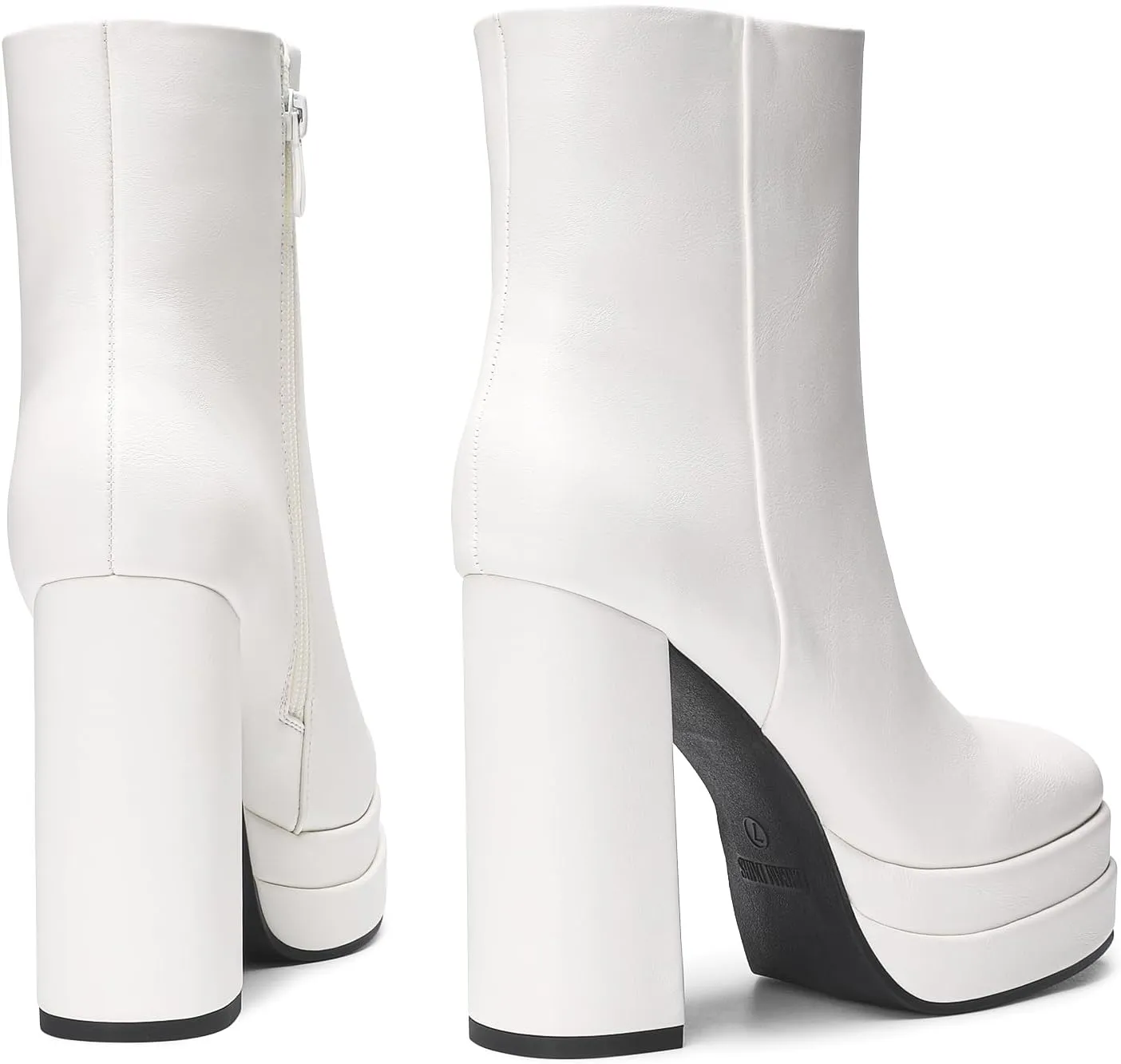 DREAM PAIRS Women's Platform Gogo Ankle Boots High Chunky Heels Square Toe Comfort Party Dress Booties Shoes for Women