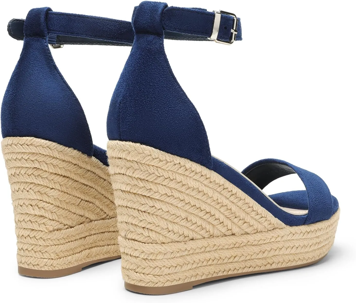 DREAM PAIRS Women's Platform Wedges Sandals, Comfortable Open Toe Espadrilles Sandals Dressy Buckle Ankle Strap Summer Shoes