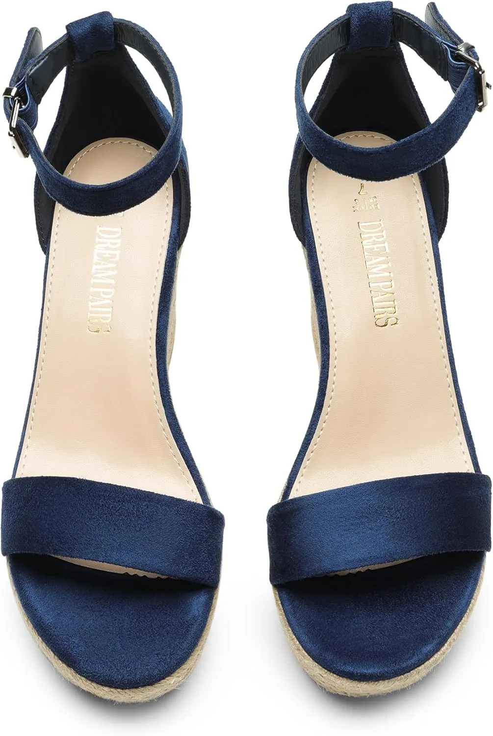 DREAM PAIRS Women's Platform Wedges Sandals, Comfortable Open Toe Espadrilles Sandals Dressy Buckle Ankle Strap Summer Shoes