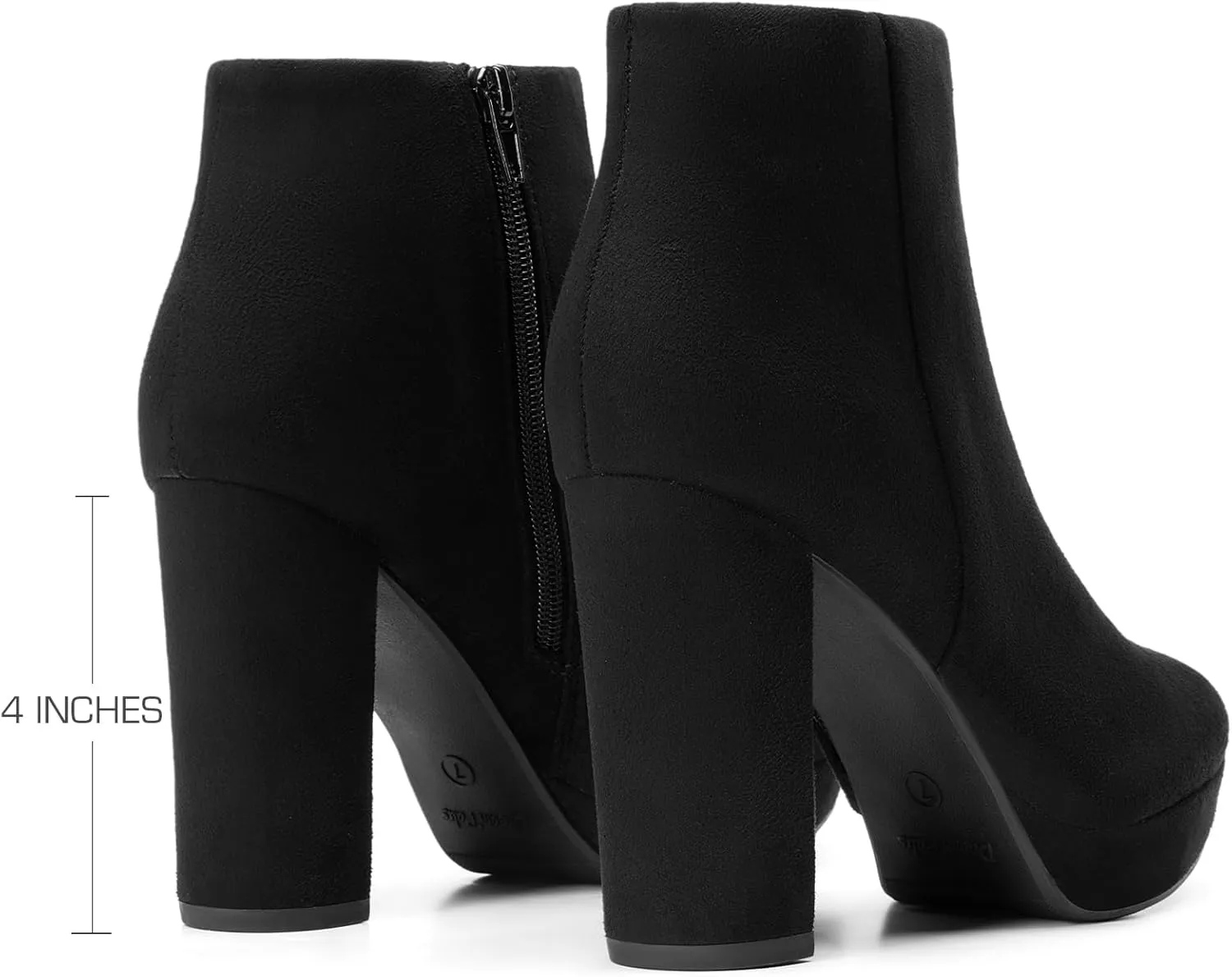 DREAM PAIRS Women's Stomp High Heel Ankle Boots