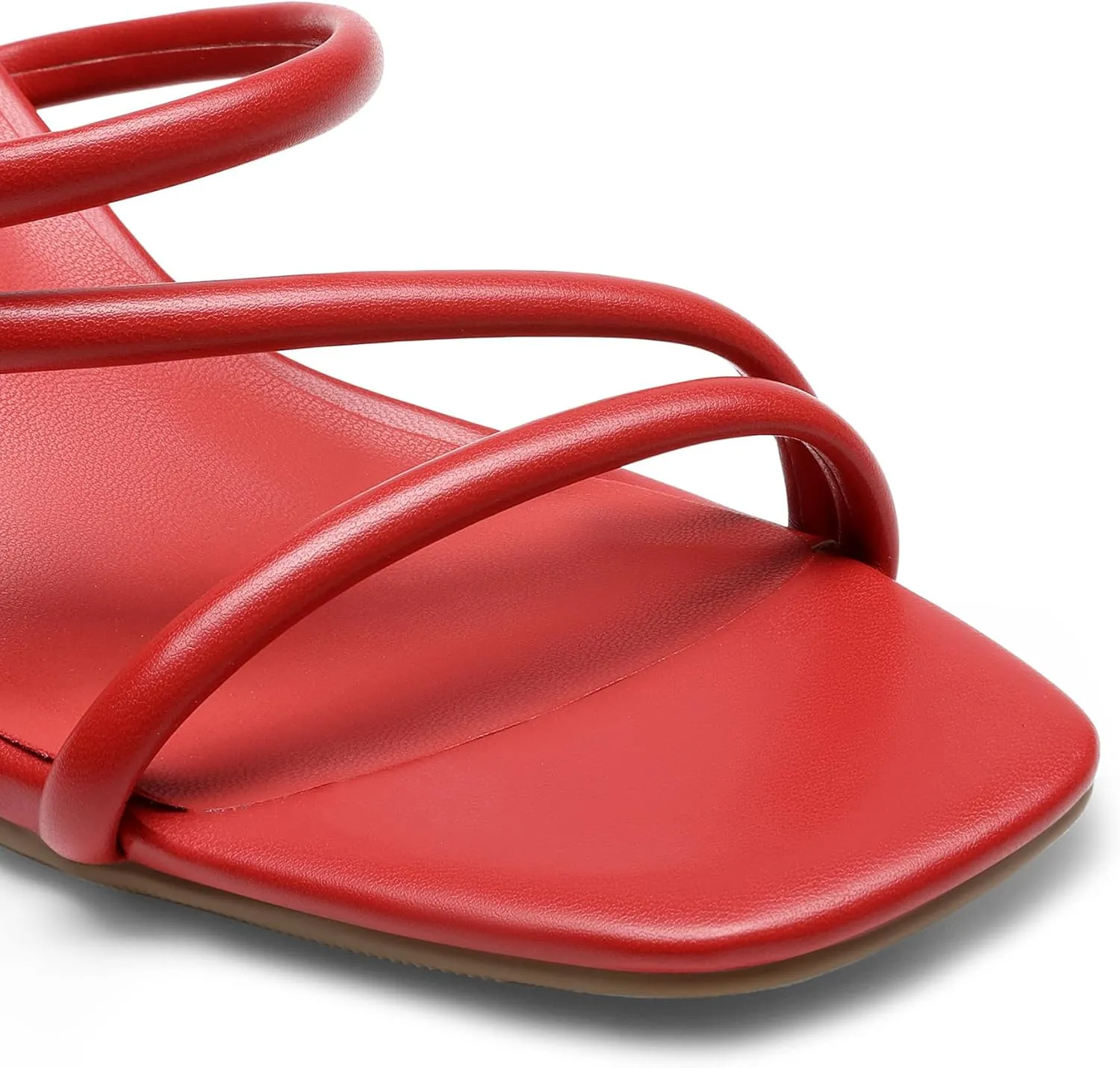 DREAM PAIRS Women's Strappy Heels Open Toe Low Chunky Heel Slip On Mules Square Block Sandals Dress Shoes
