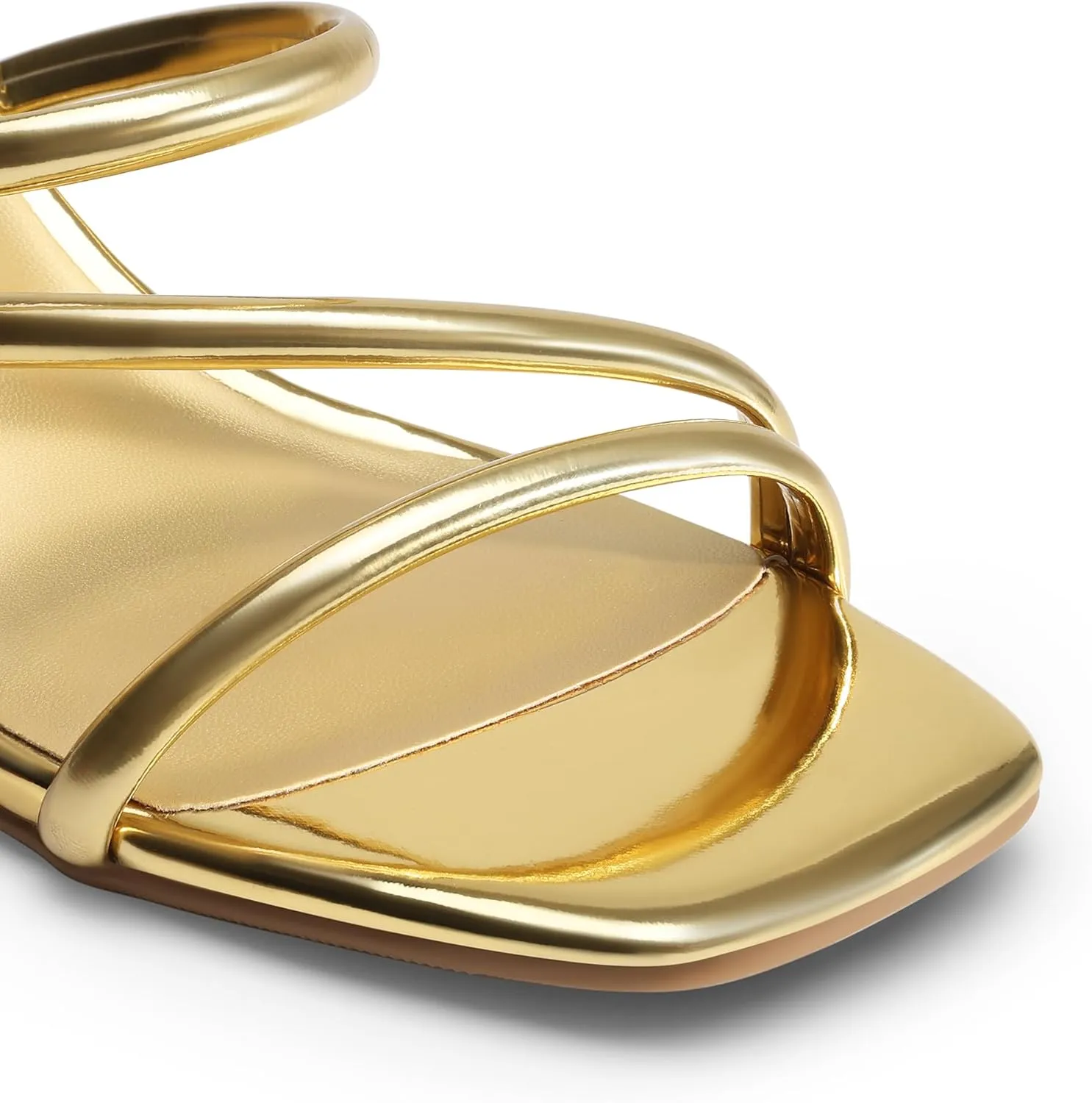 DREAM PAIRS Women's Strappy Heels Open Toe Low Chunky Heel Slip On Mules Square Block Sandals Dress Shoes
