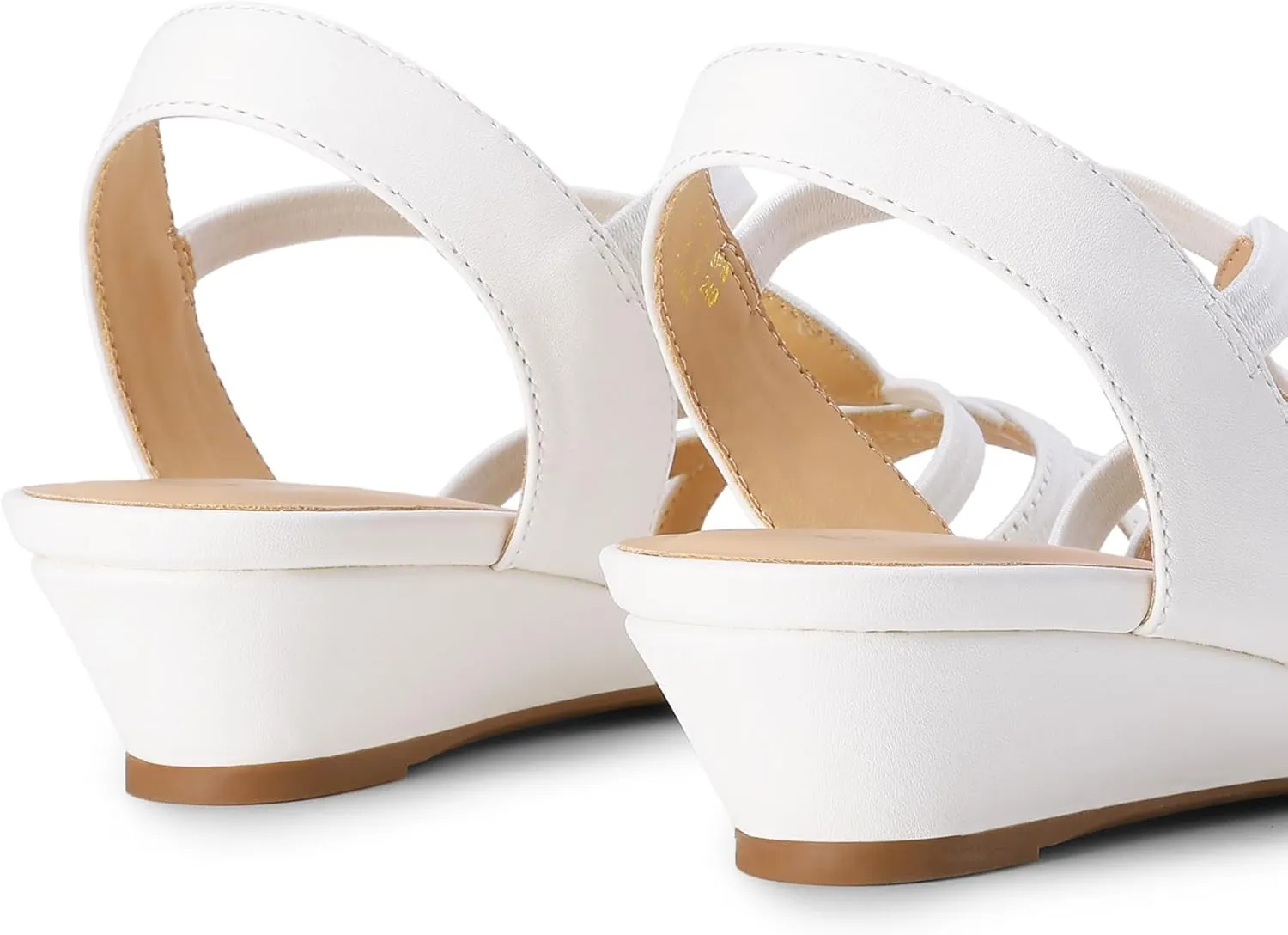 DREAM PAIRS Women's Strappy Wrapped Dressy Wedge Sandals Comfortable Low Heel Casual Summer Shoes