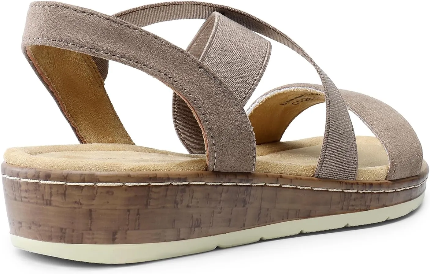 DREAM PAIRS Women's Summer Dressy Low Wedge Heels Comfortable Slip on Casual Flat Sandals for Walking Vacation