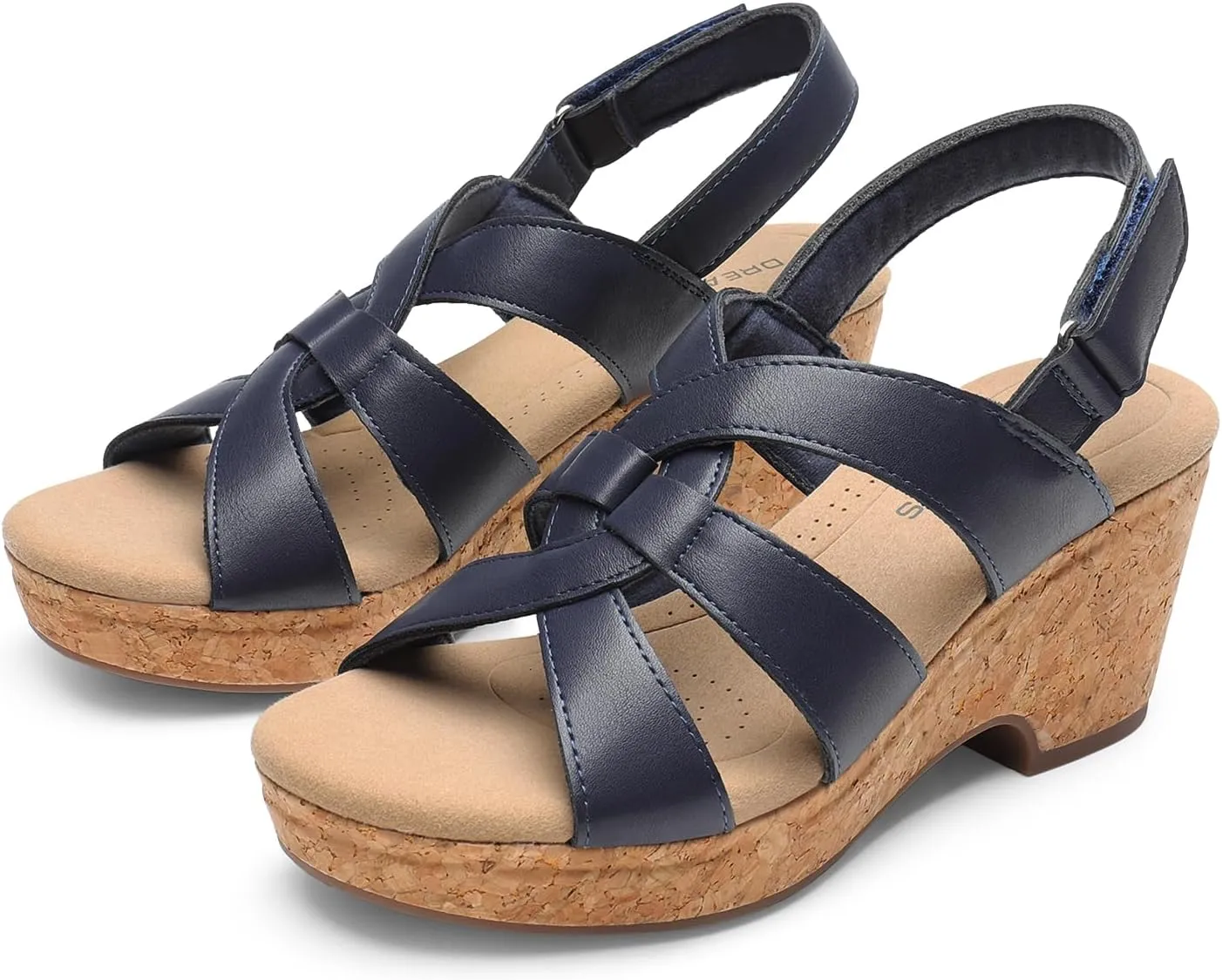 DREAM PAIRS Women's Wedge Sandals Comfortable Open Toe Platform Casual Dressy Cork Summer Dress Shoes