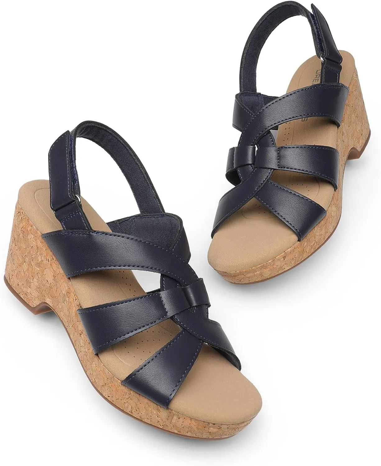 DREAM PAIRS Women's Wedge Sandals Comfortable Open Toe Platform Casual Dressy Cork Summer Dress Shoes