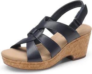 DREAM PAIRS Women's Wedge Sandals Comfortable Open Toe Platform Casual Dressy Cork Summer Dress Shoes
