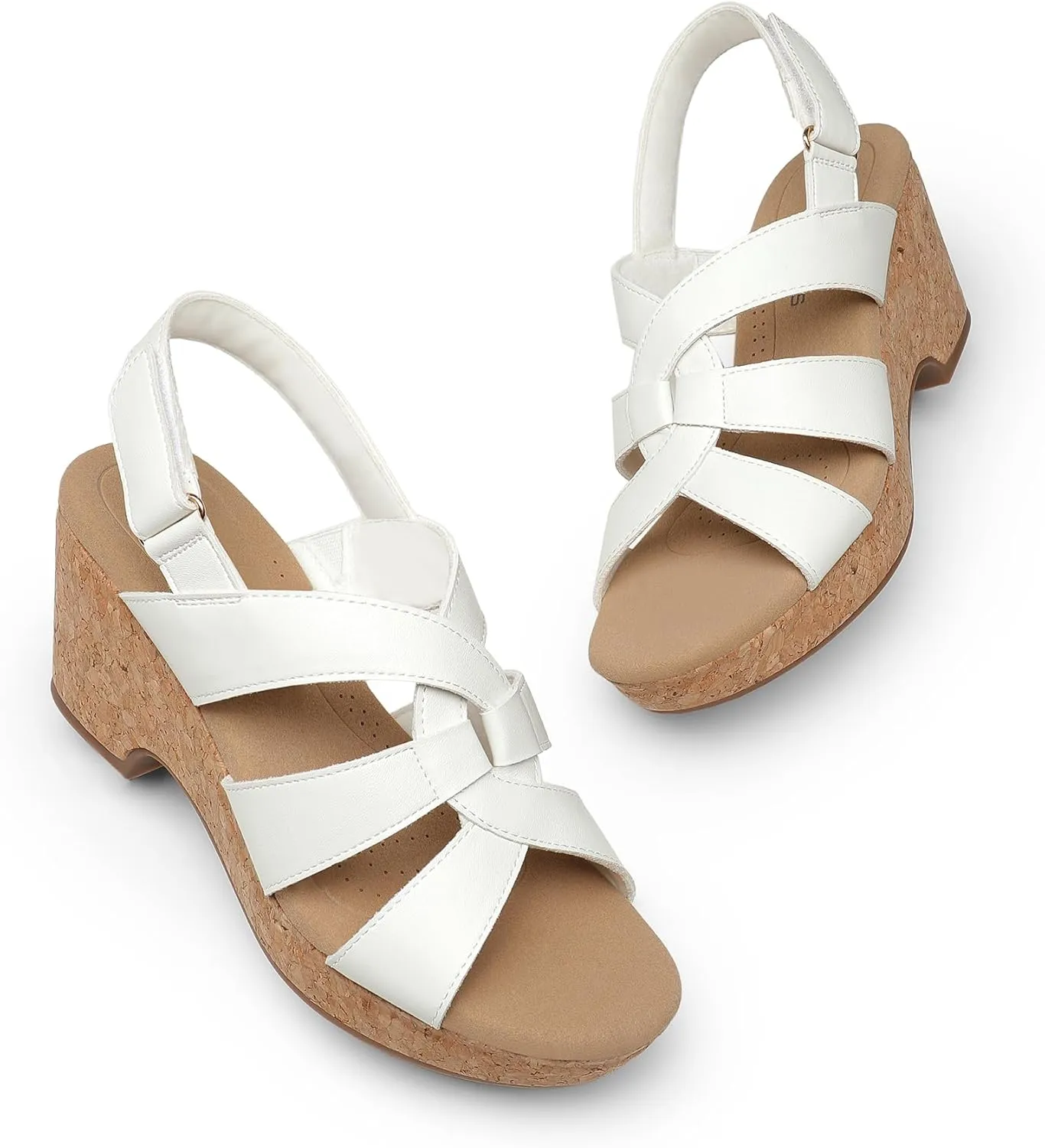 DREAM PAIRS Women's Wedge Sandals Comfortable Open Toe Platform Casual Dressy Cork Summer Dress Shoes