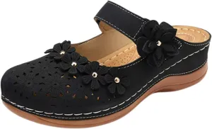 Dressy Summer Sandals for Women 2025 Closed Toe Wedge Sandals Casual Walking Shoes Hollow Out Breathable Cooling Comfort Wear Shoes Office Work Sandal Lightweight Platform Sandal for Vacation Beach