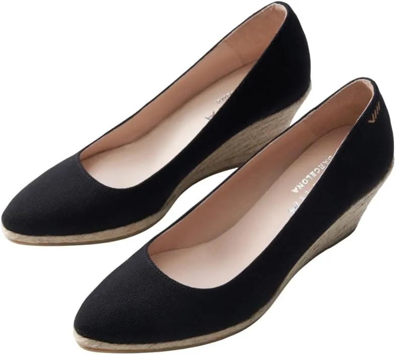 Dunes Canvas Espadrille Wedges with 2 ½” Heel Women's Sandals with Breathable Cotton Canvas and 100% Natural Jute Midsole for All Casual Occasions