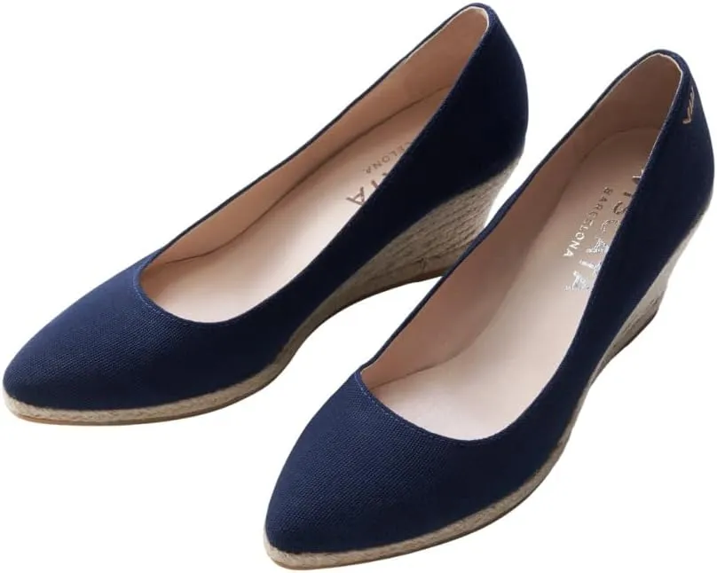 Dunes Canvas Espadrille Wedges with 2 ½” Heel Women's Sandals with Breathable Cotton Canvas and 100% Natural Jute Midsole for All Casual Occasions