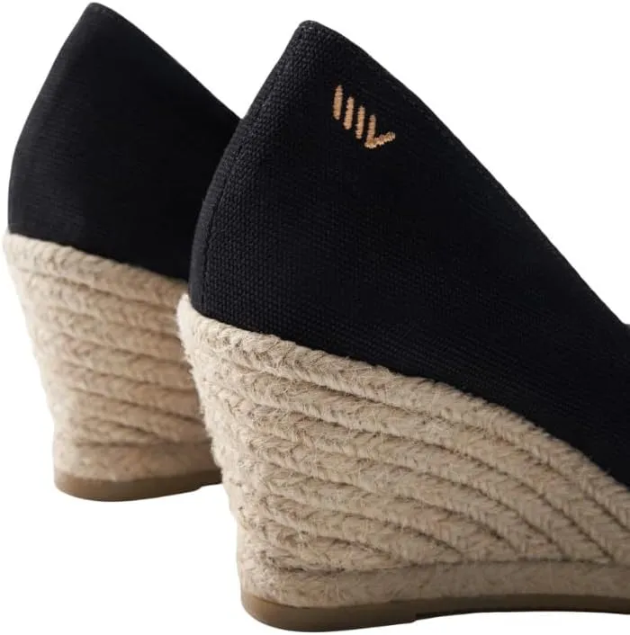 Dunes Canvas Espadrille Wedges with 2 ½” Heel Women's Sandals with Breathable Cotton Canvas and 100% Natural Jute Midsole for All Casual Occasions