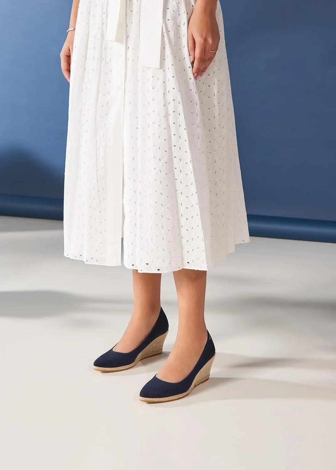 Dunes Canvas Espadrille Wedges with 2 ½” Heel Women's Sandals with Breathable Cotton Canvas and 100% Natural Jute Midsole for All Casual Occasions