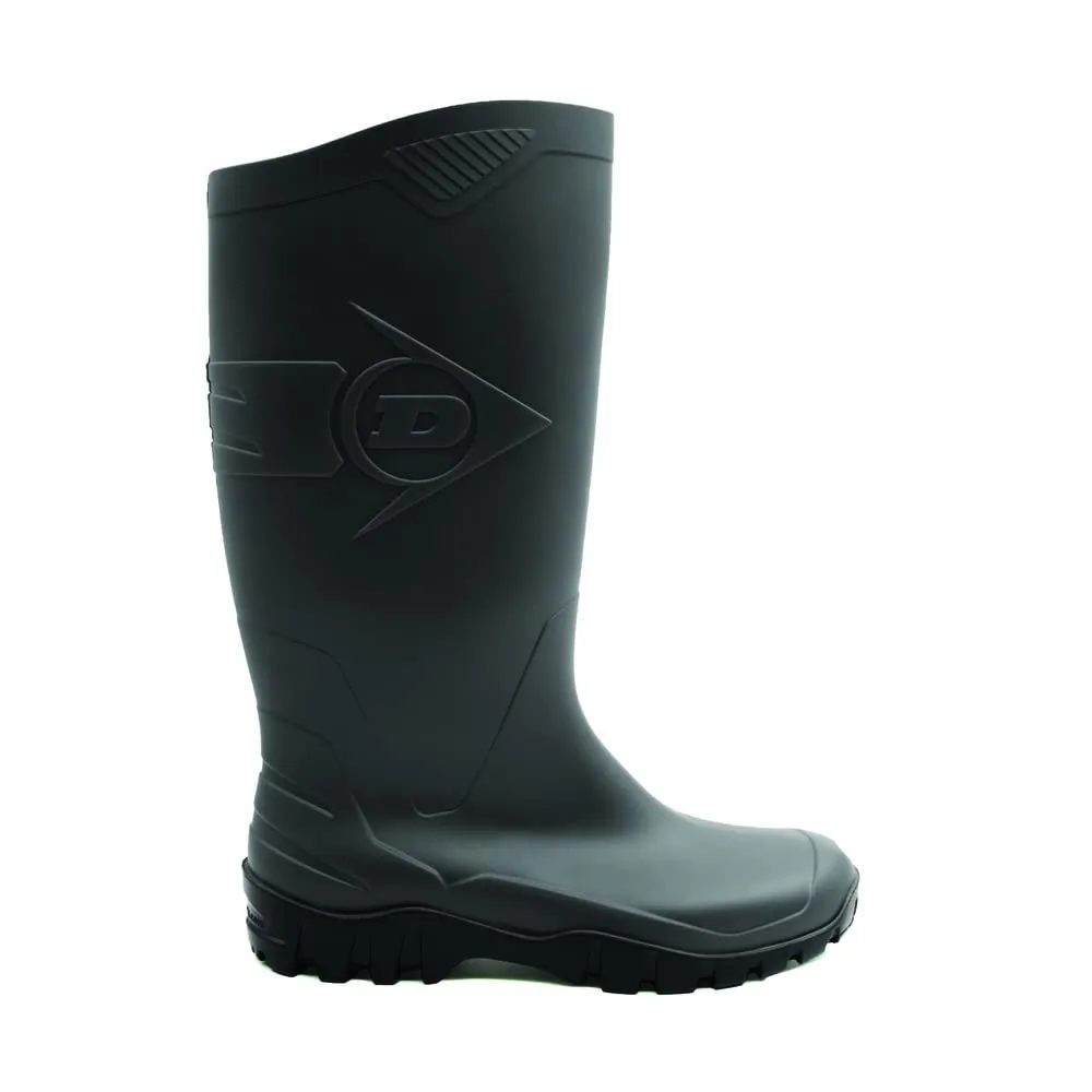 DUNLOP Protective Footwear, Dane, 100% Waterproof PVC, Lightweight and Durable Protective Footwear, MD0HD01.13, Size 13, Black