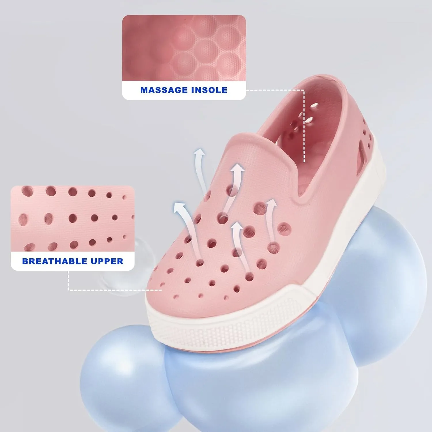 Eagsouni Kids Water Shoes Toddler Girls Boys Slip-On Sneakers Lightweight Breathable Sandals for Outdoor Indoor
