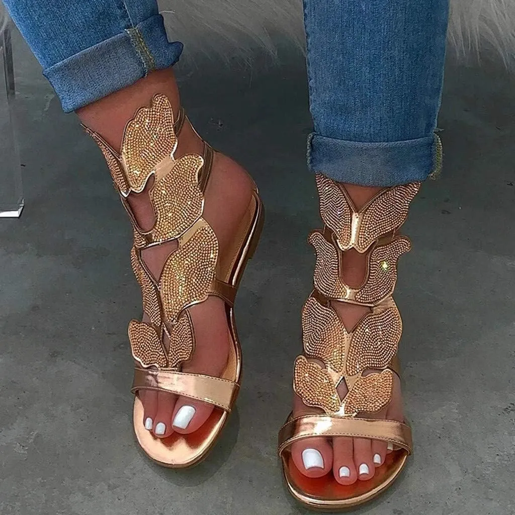 Eduavar Sandals for Women Dressy,Boho Sandals Womens Sandals Low Wedges Peep Toe Wrapped Sexy Cute Diamond Dressy Sandals