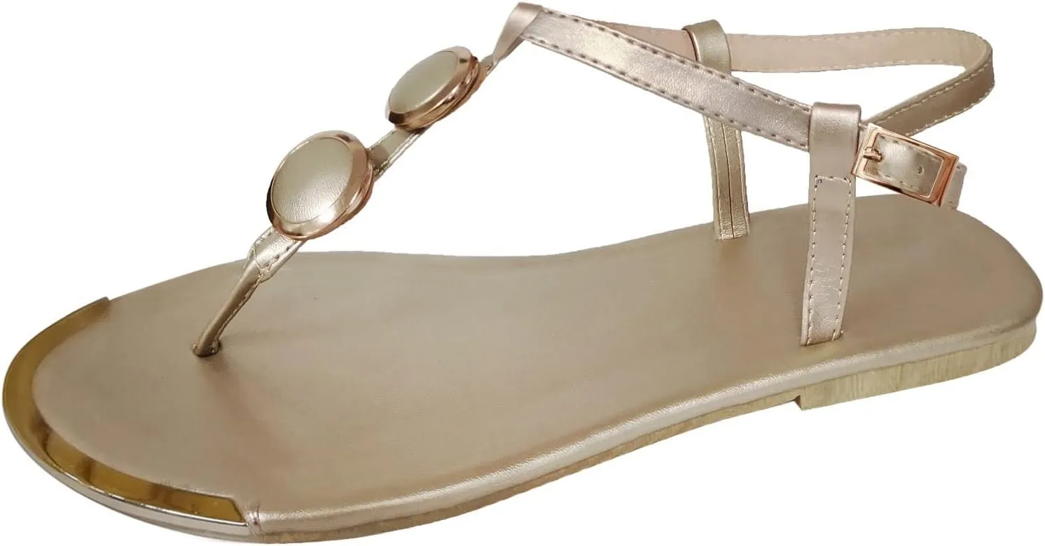 Eduavar Wedge Sandals for Women, Sandals Women Lace Trim Ring Toe Floral Flat Sandals Dressy Summer Beach Sandals