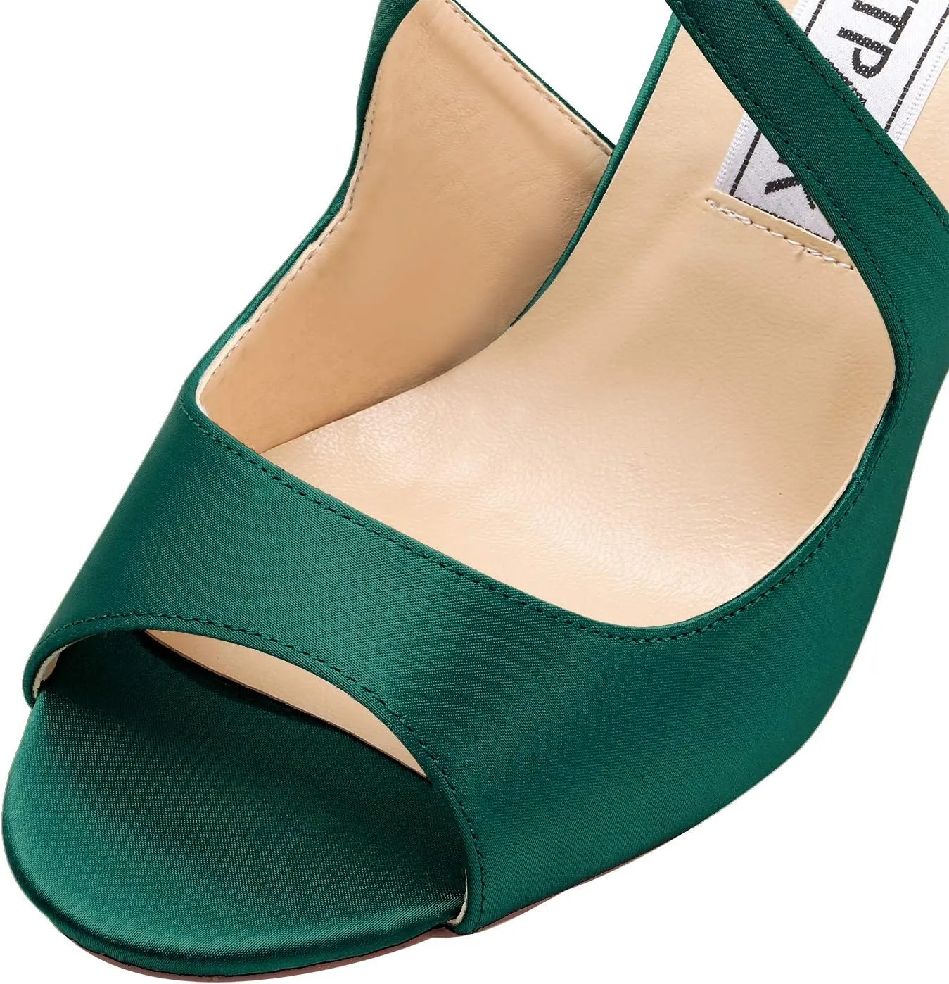 ELEGANTPARK Sandals for Women Peep Toe High Heels Cross Strappy Wedding Evening Dress Shoes Buckle Stain