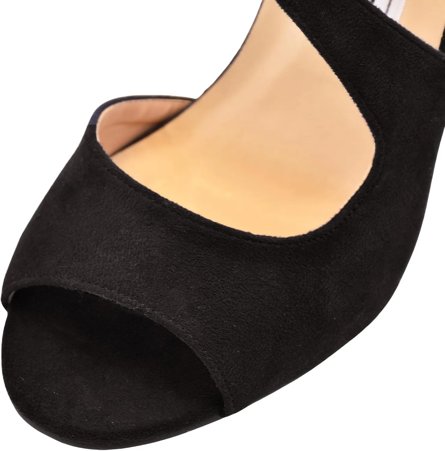 ELEGANTPARK Sandals for Women Peep Toe High Heels Cross Strappy Wedding Evening Dress Shoes Buckle Stain