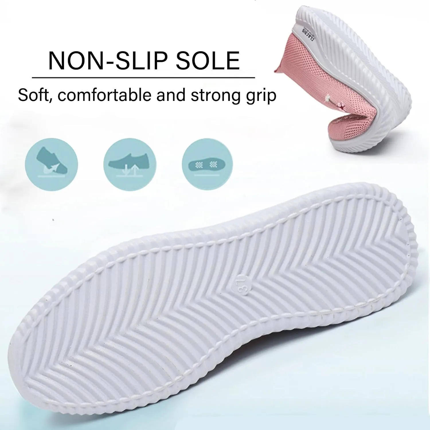 Ephirebra Women's Knitted Mesh Flat Loafers Slip-On Breathable Comfortable Low Top Sport Shoes Fashion Embroidery Cute Lightweight Casual Walking Shoes