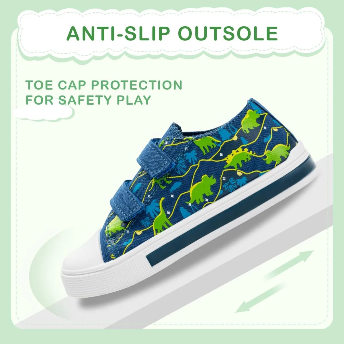 EUXTERPA Toddler Light Up Sneakers Kids Casual Canvas Shoes with Adjustable Strap for Girls Boys
