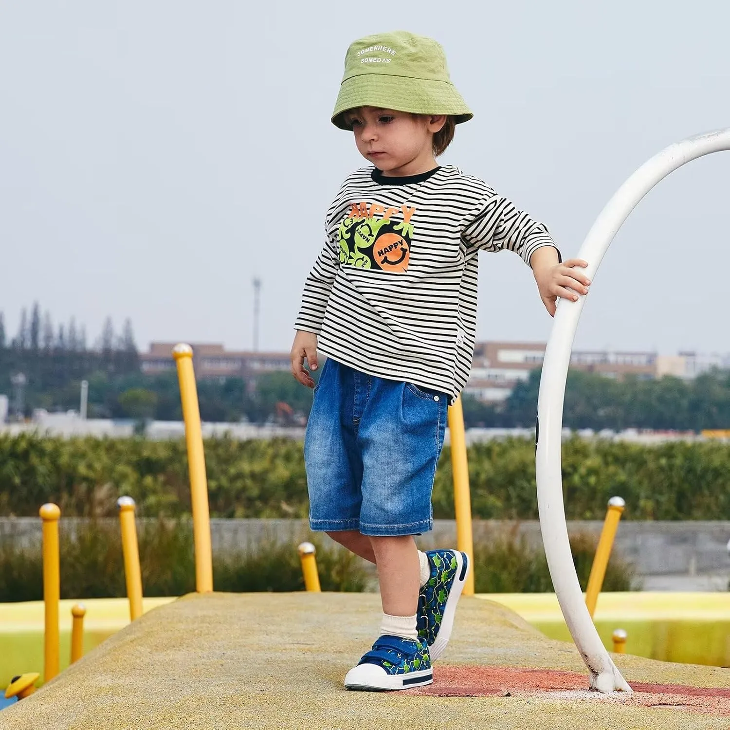 EUXTERPA Toddler Light Up Sneakers Kids Casual Canvas Shoes with Adjustable Strap for Girls Boys