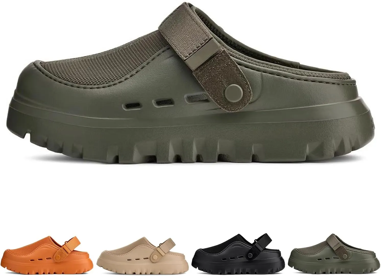 Fashion Platform Clogs Sandals for Women's Casual Adjustable Indoor Non Slip Comfortable Outdoor Men Slippers Women's Mules & Clogs