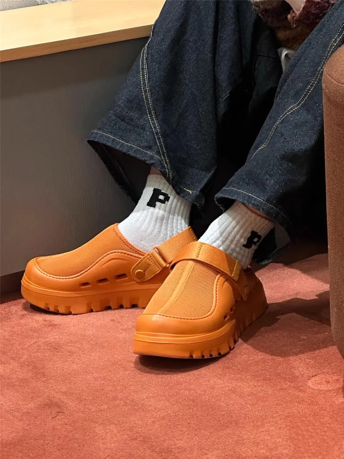 Fashion Platform Clogs Sandals for Women's Casual Adjustable Indoor Non Slip Comfortable Outdoor Men Slippers Women's Mules & Clogs