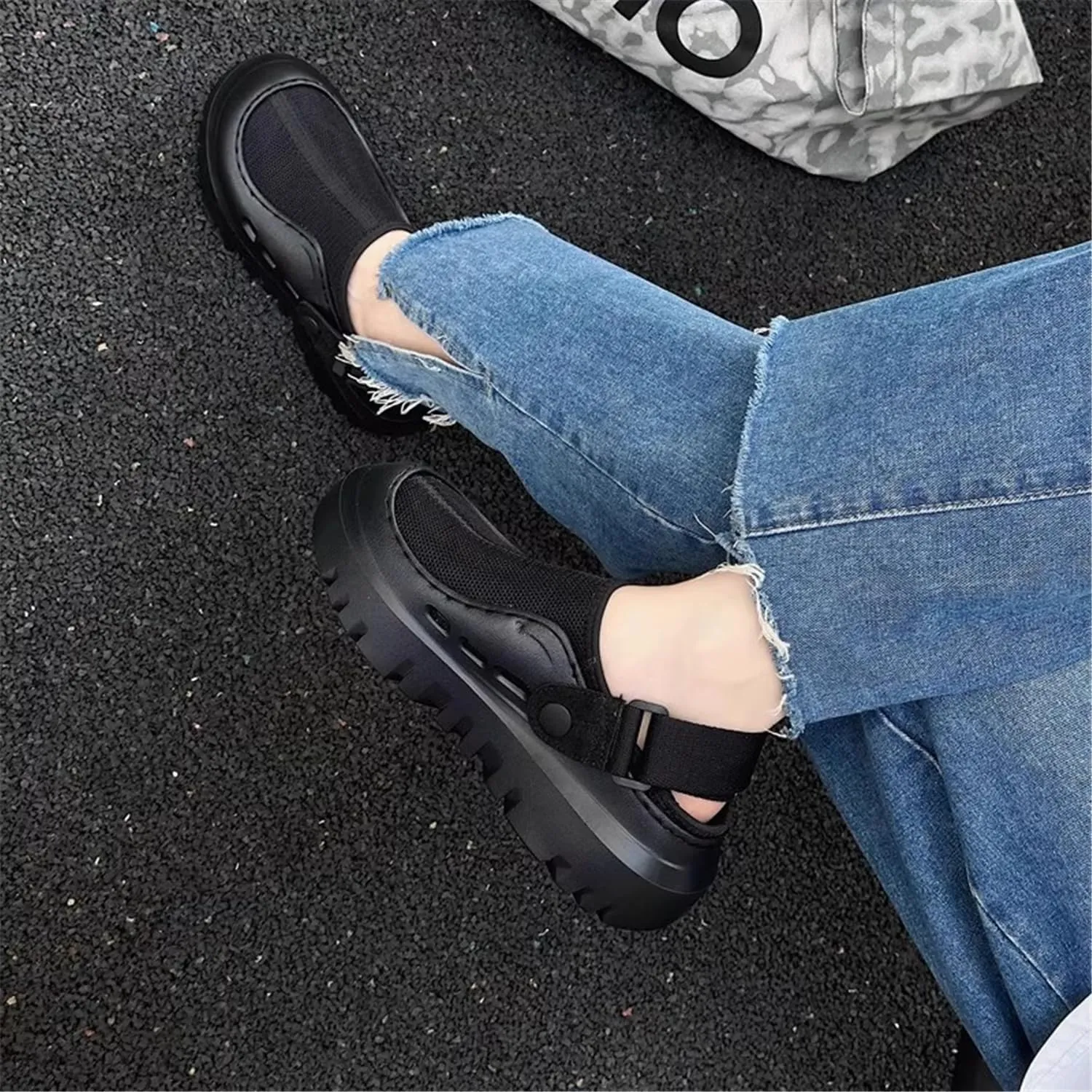 Fashion Platform Clogs Sandals for Women's Casual Adjustable Indoor Non Slip Comfortable Outdoor Men Slippers Women's Mules & Clogs