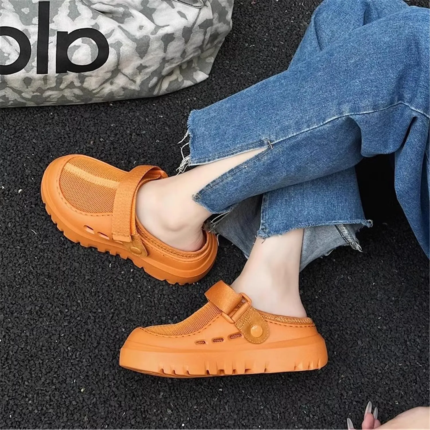 Fashion Platform Clogs Sandals for Women's Casual Adjustable Indoor Non Slip Comfortable Outdoor Men Slippers Women's Mules & Clogs