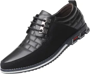 Fashion Style Men's Breathable Comfortable Business Lace Up Leisure Solid Color Leather Shoes All Shoes for Men