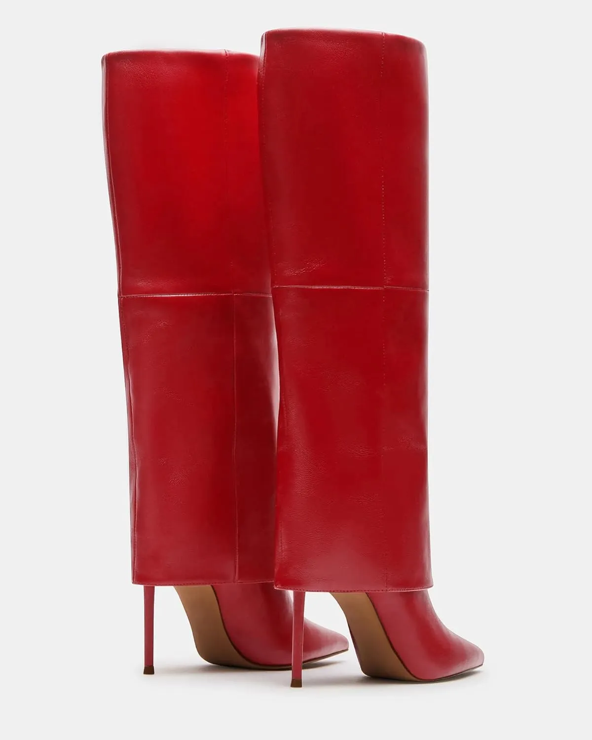 Femflame Fold Over Knee High Boots - Wide Calf, Pointed Toe Stiletto Heel, Tall Boots