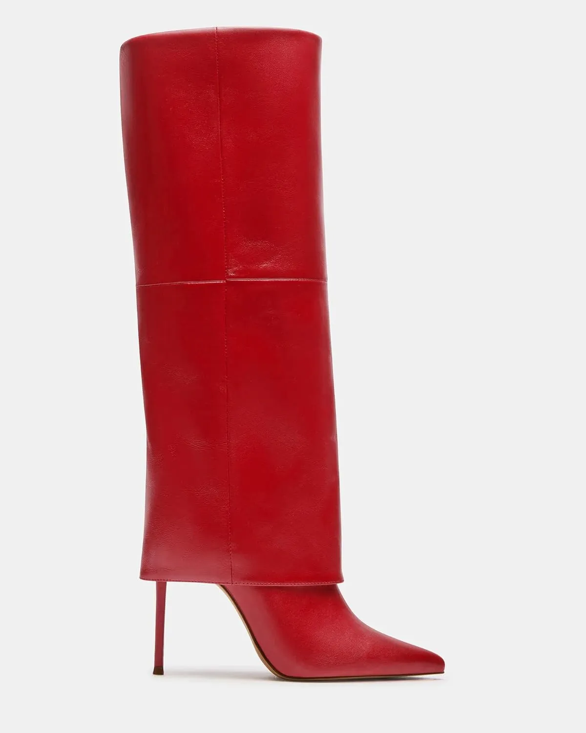 Femflame Fold Over Knee High Boots - Wide Calf, Pointed Toe Stiletto Heel, Tall Boots