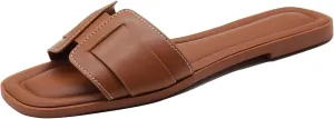 Flat Womens Sandals Flat Slide Sandals Women Black Brown White Sandals Size 6-11