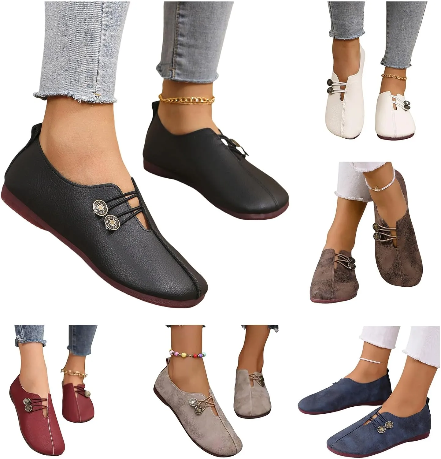Flats Shoes for Women Casual Wide Toe Suede Clogs Shoe Comfortable Dressy Flats Non Slip Business Work Shoe Elegance Office Shoes Summer Mules House Slip On Slippers