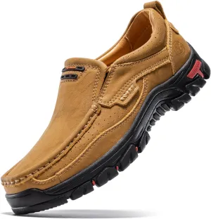 FLYLAND Basic 1.0 Men's Fashion Loafers Vintage Classical Leather Ankle Boots Handmade Chukka Boots Daily Casual Work Office Shoes Driving Shoes
