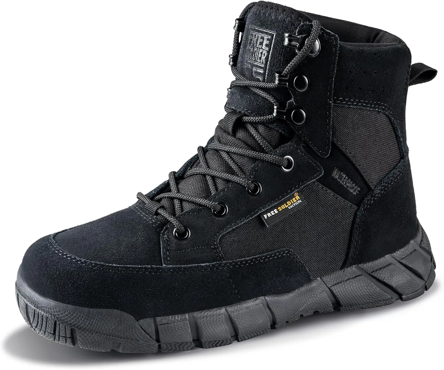 FREE SOLDIER Hiking Work Boots Women's Tactical Boots 6 Inches Lightweight Waterproof Military Boots Outdoors Desert Boots