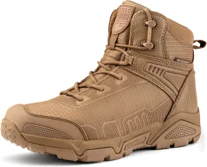FREE SOLDIER Men's Waterproof Hiking Boots Lightweight Work Boots Military Tactical Boots Durable Combat Boots