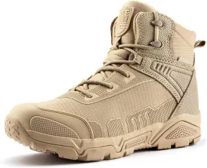 FREE SOLDIER Men's Waterproof Hiking Boots Lightweight Work Boots Military Tactical Boots Durable Combat Boots