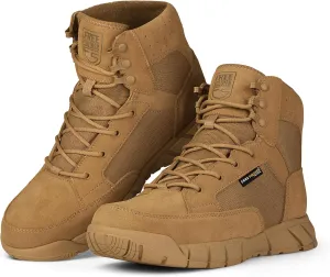 FREE SOLDIER Waterproof Hiking Work Boots Men's Tactical Boots 6 Inches Lightweight Military Boots Breathable Desert Boots