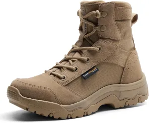 FREE SOLDIER Women’s Tactical Hiking 6 Inches Lightweight Combat Boot Durable Comfortable Work Boots for Women