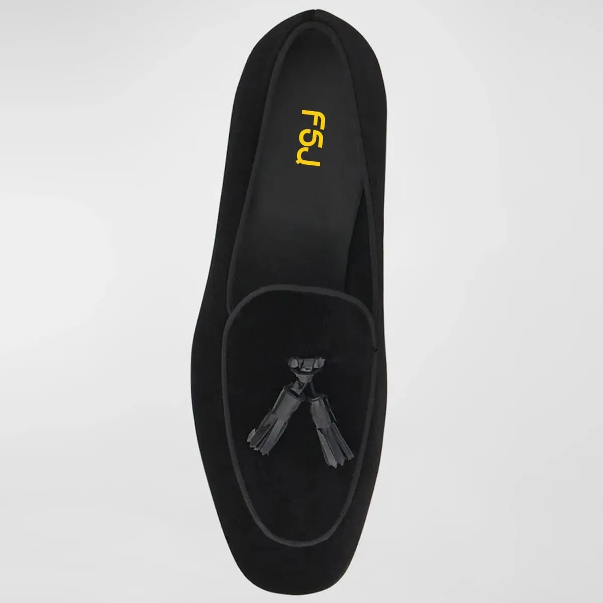FSJ Men's Retro Round Toe Tassel Loafers Suede Fashion Casual Slip-On Flats Comfortable Driving Luxury Wedding Prom Moccasin Shoes Size 4-16 US