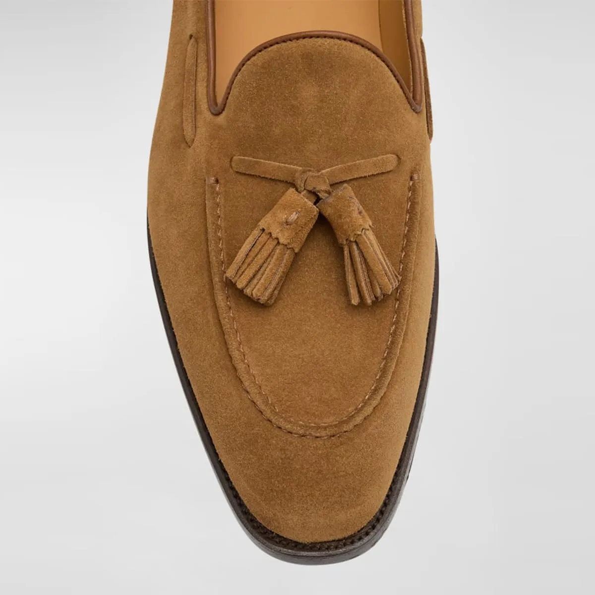 FSJ Men's Retro Round Toe Tassel Loafers Suede Fashion Casual Slip-On Flats Comfortable Driving Luxury Wedding Prom Moccasin Shoes Size 4-16 US
