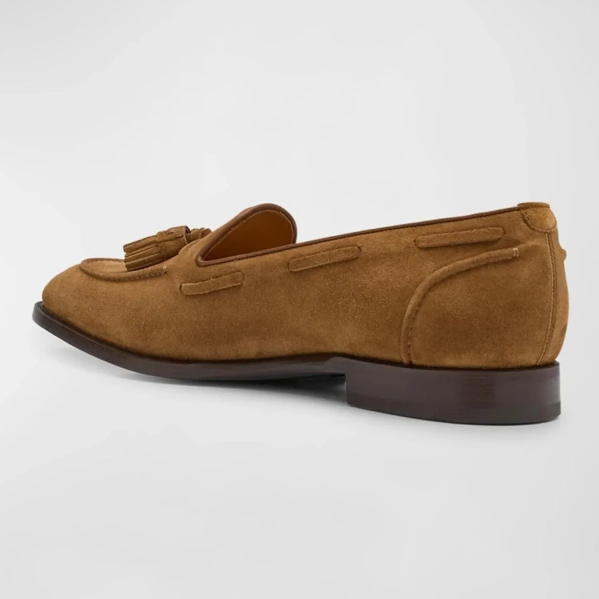 FSJ Men's Retro Round Toe Tassel Loafers Suede Fashion Casual Slip-On Flats Comfortable Driving Luxury Wedding Prom Moccasin Shoes Size 4-16 US